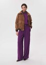 Pia Pants high waist Denim, Mûre, Vanilla TARA JARMON