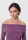 Philippine sweater purple boat neck Pourpre, Tonka TARA JARMON
