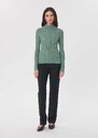 Prudie Pull Ribbed stand-up collar Céladon, Pourpre, Tonka TARA JARMON