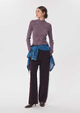 Prudie Pull purple ribbed long-sleeved Céladon, Pourpre, Tonka TARA JARMON
