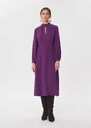 Rubben Dress blackberry with a tied collar Black, Mûre TARA JARMON