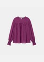 Top Truddie Large purple puff-sleeved dress Khaki, Mûre TARA JARMON