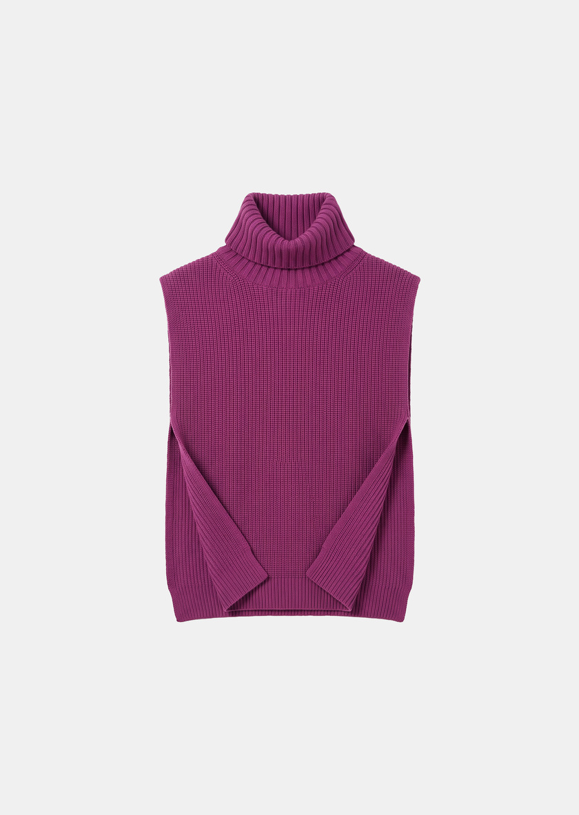 Angèle's Breastplate ripe roll-neck knit Mûre TARA JARMON