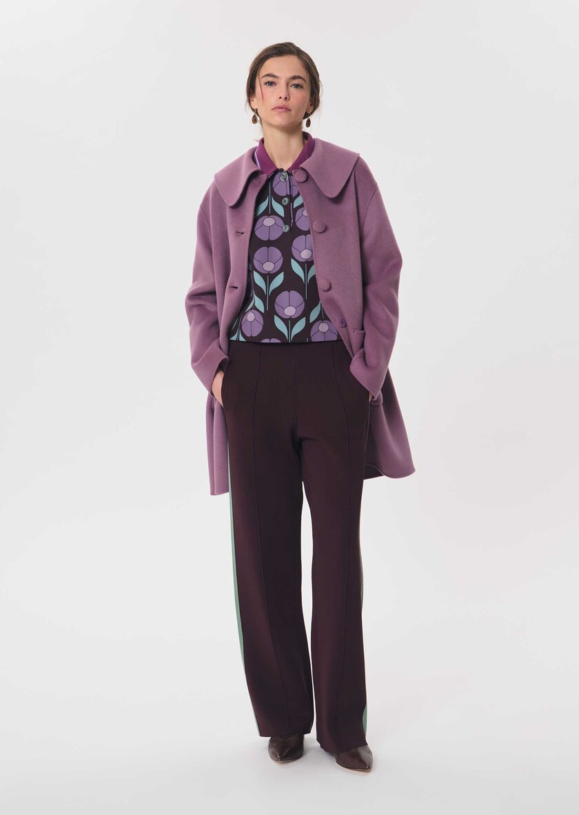 Marie's Coat purple with patch pockets Pourpre TARA JARMON