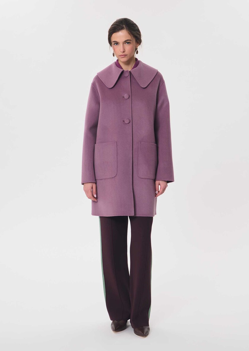 Marie's Coat purple with patch pockets Pourpre TARA JARMON