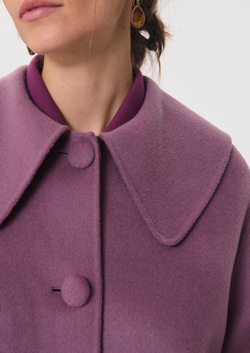 Marie's Coat purple with patch pockets Pourpre TARA JARMON