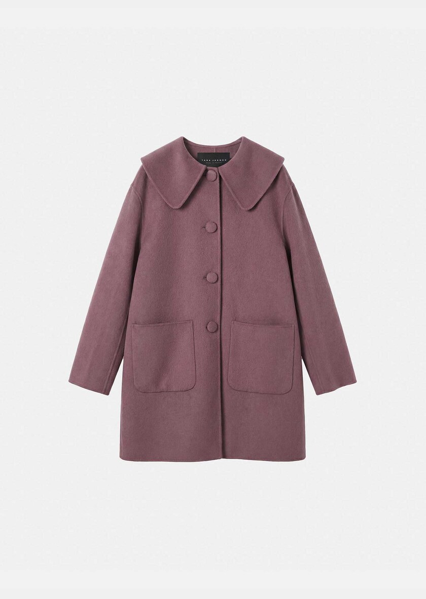 Marie's Coat purple with patch pockets Pourpre TARA JARMON