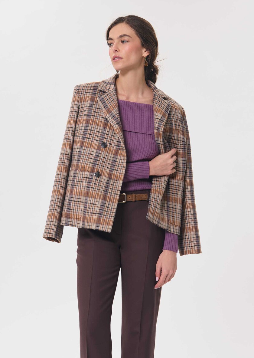 Philippine sweater purple boat neck Pourpre TARA JARMON