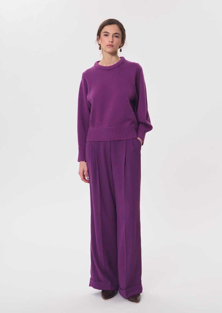 Polyn sweater ripe balloon-sleeved Mûre TARA JARMON