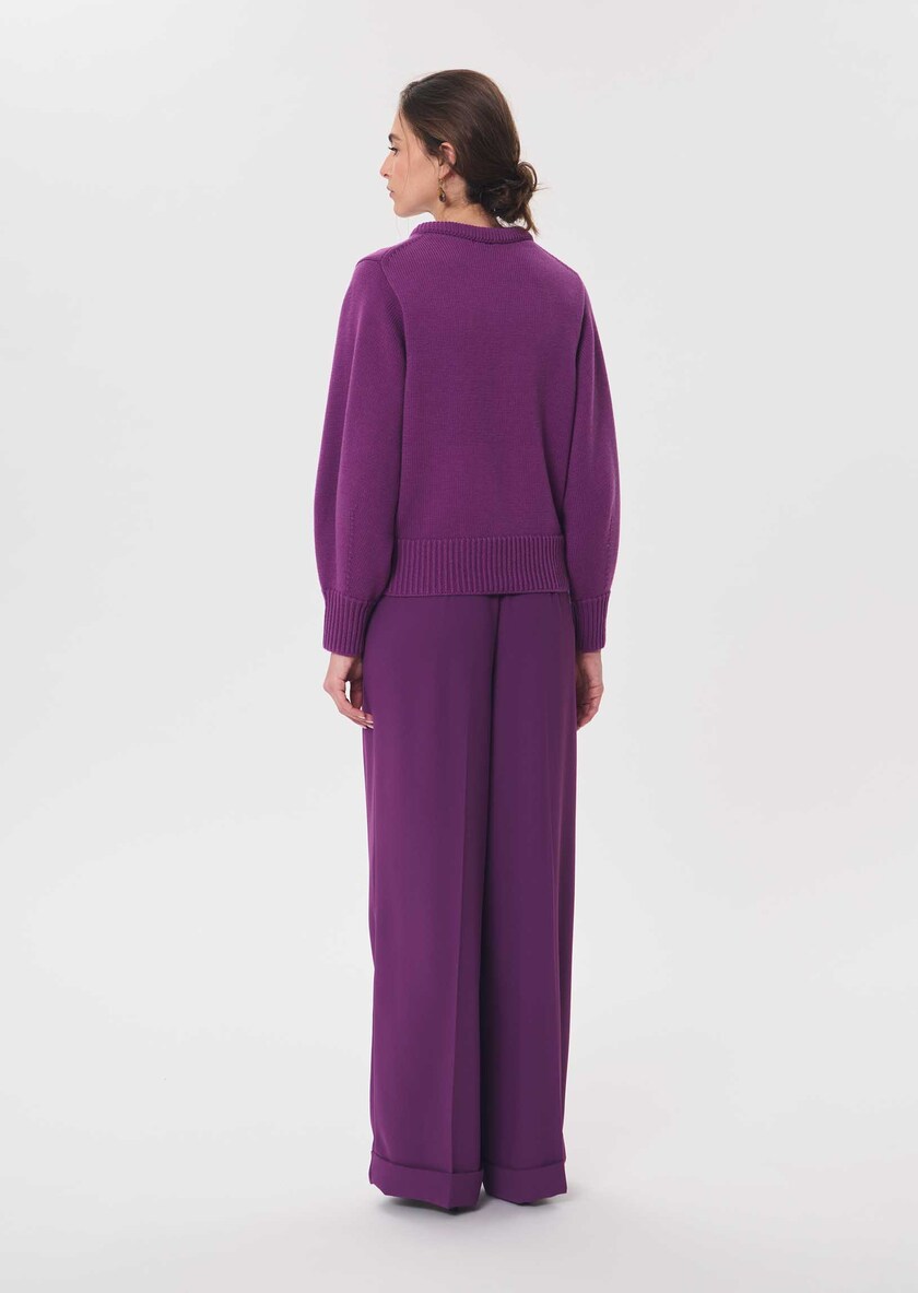 Polyn sweater ripe balloon-sleeved Mûre TARA JARMON