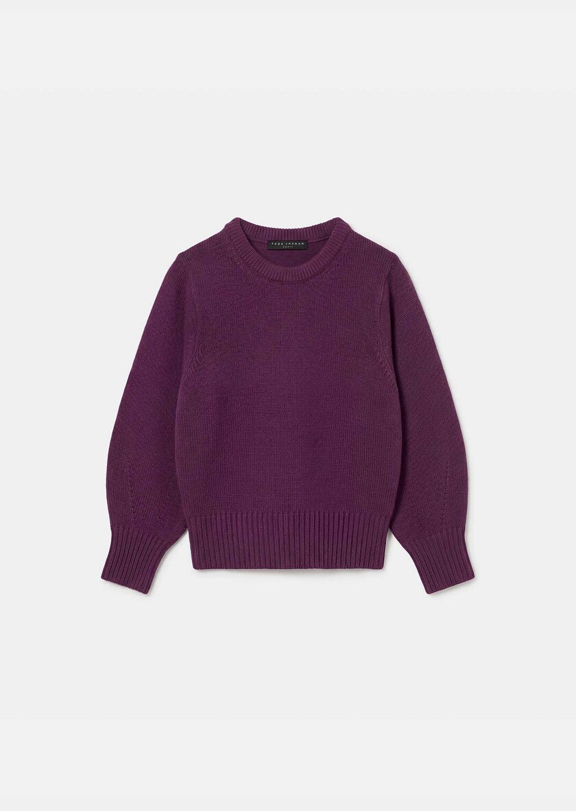 Polyn sweater ripe balloon-sleeved Mûre TARA JARMON