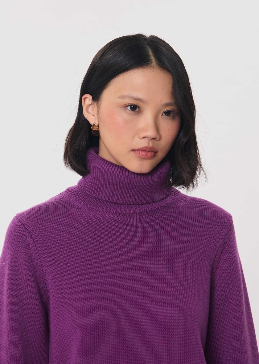 Palina Sweater ripe turtleneck Mûre TARA JARMON