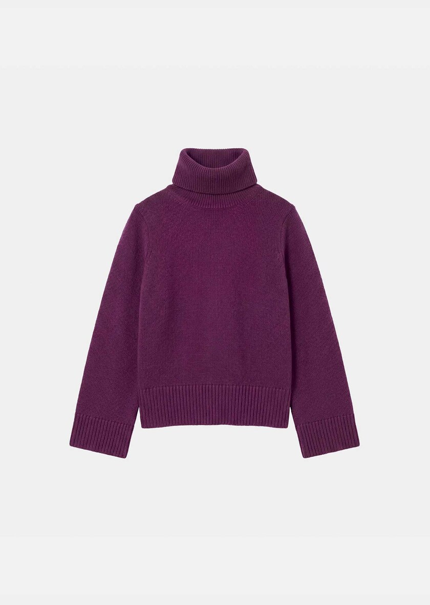 Palina Sweater ripe turtleneck Mûre TARA JARMON